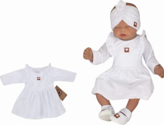 Bavlnené detské  šaty - biela
