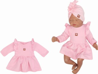 Bavlnené detské  šaty - ružové