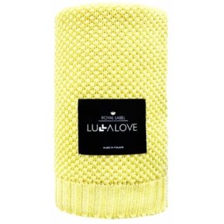 Bambusová tkaná deka LULLALOVE 80x100cm citrón
