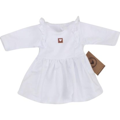 Bavlnené detské šaty - biela