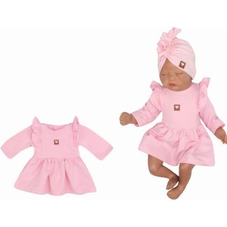 Bavlnené detské šaty - ružové