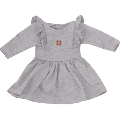 Bavlnené detské šaty - sivé