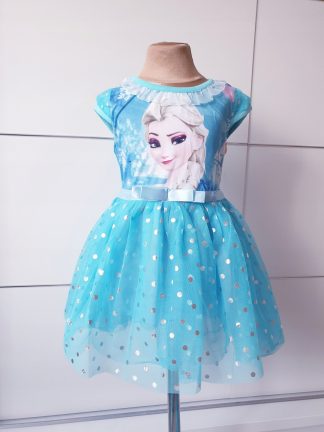 Šaty Elsa Anna Frozen - modré