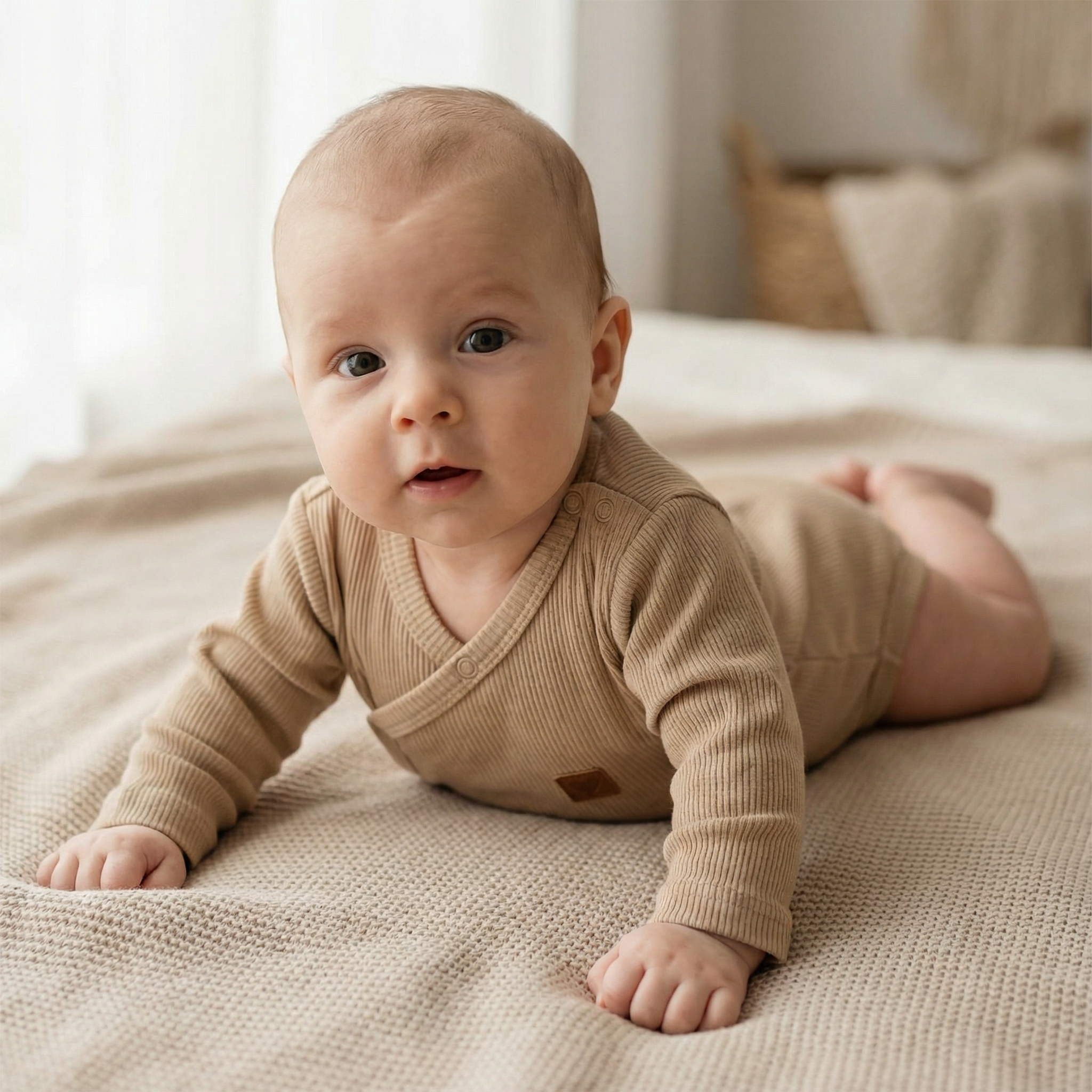 4-DIELNA REBROVANÁ VÝBAVIČKA 56-62 hnedý medvedík
